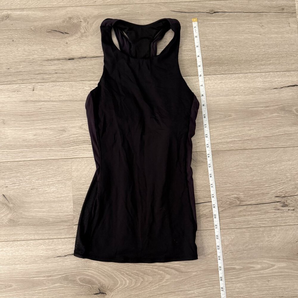 Women's Black Lululemon Exercise Top, Size XS.